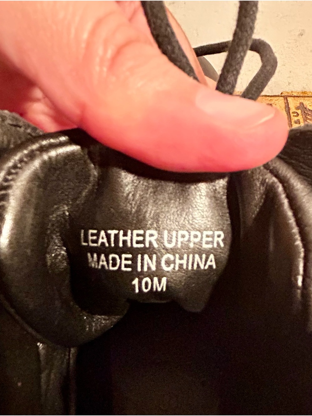 Women’s Black Leather Combat Moto Boots - Sleek Lace-Up Platform - Picture 7 of 8